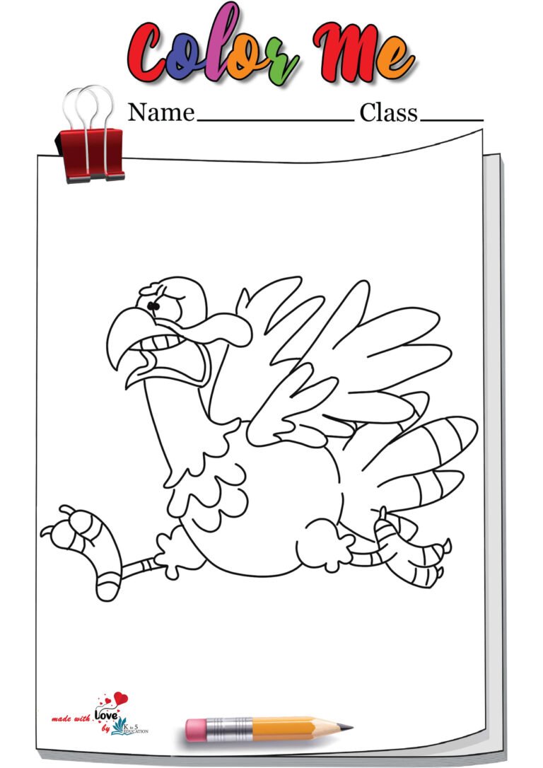 Running Turkey Coloring Pages | FREE Download