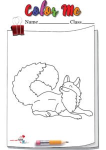 Siting Fox Coloring Page