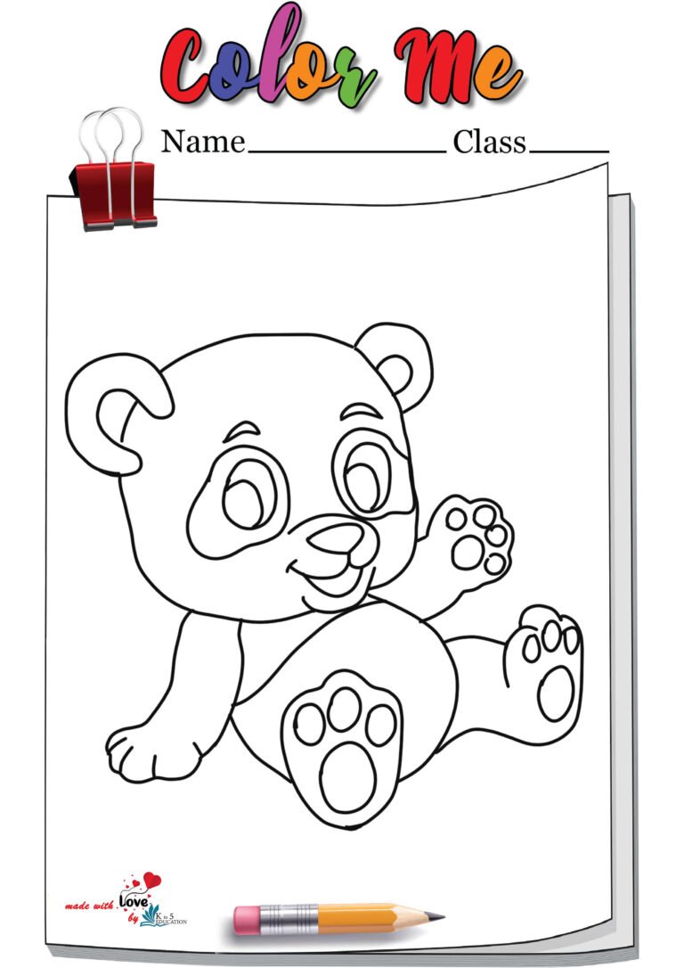 Sitting Baby Panda Coloring Page