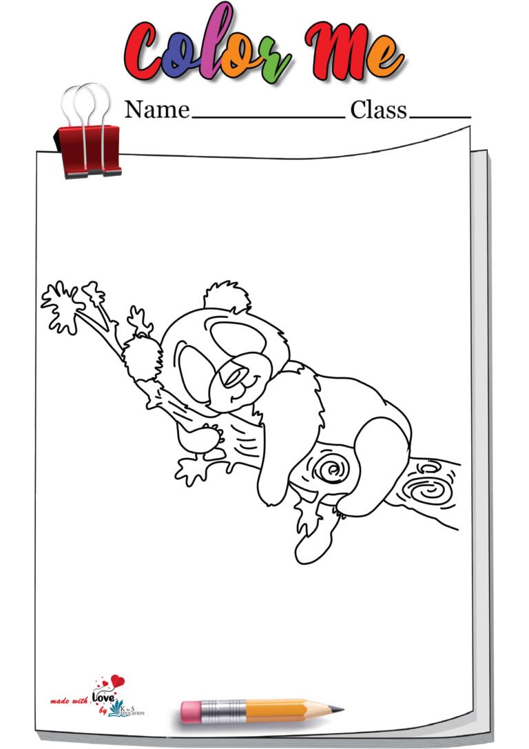 Sleeping Panda Coloring Page