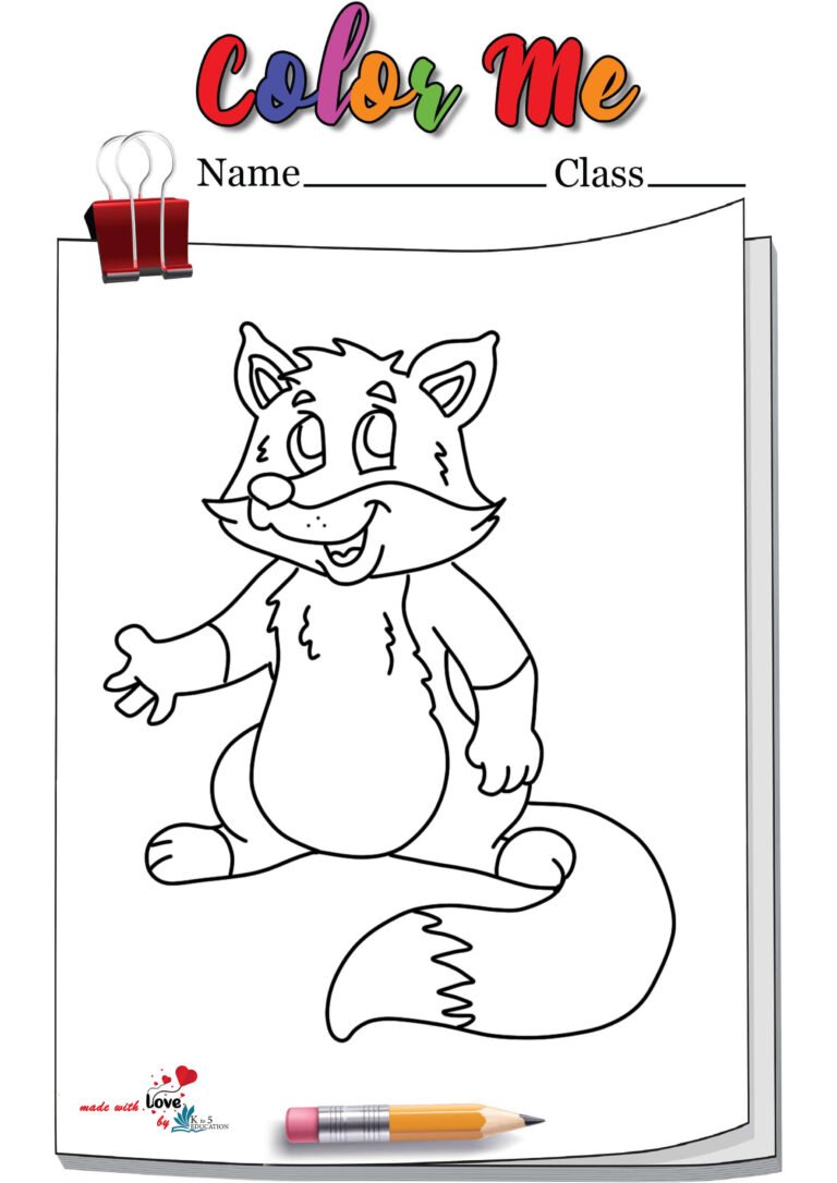 Smiling Fox Coloring Page | FREE Download