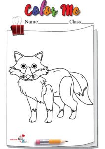 Standing Fox Coloring Page