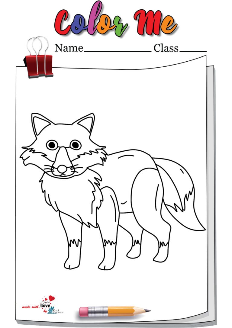 Standing Fox Coloring Page | FREE Download