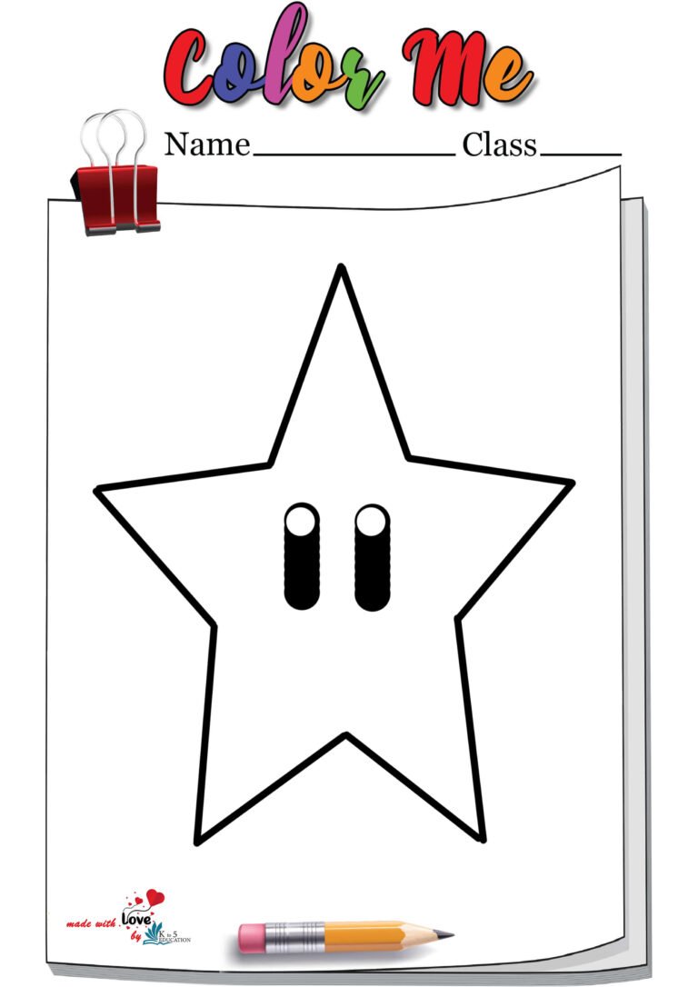 Super Mario Star Coloring Page | FREE Download