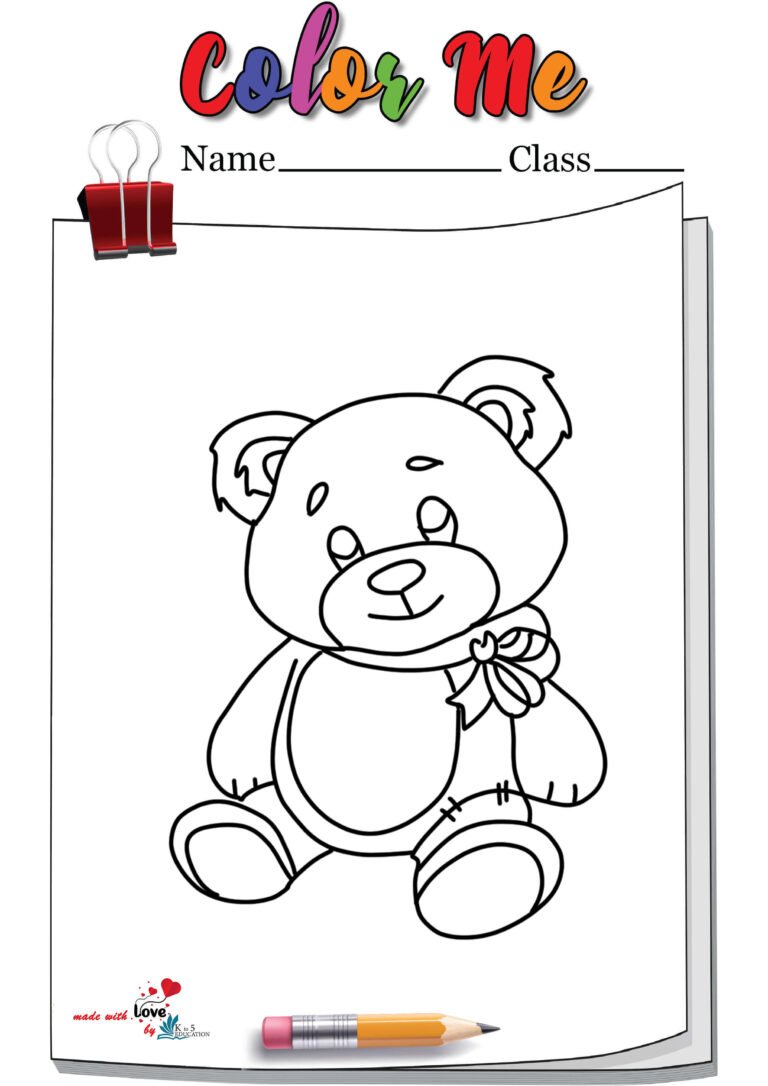 Teddy Bear Coloring Page | FREE Download