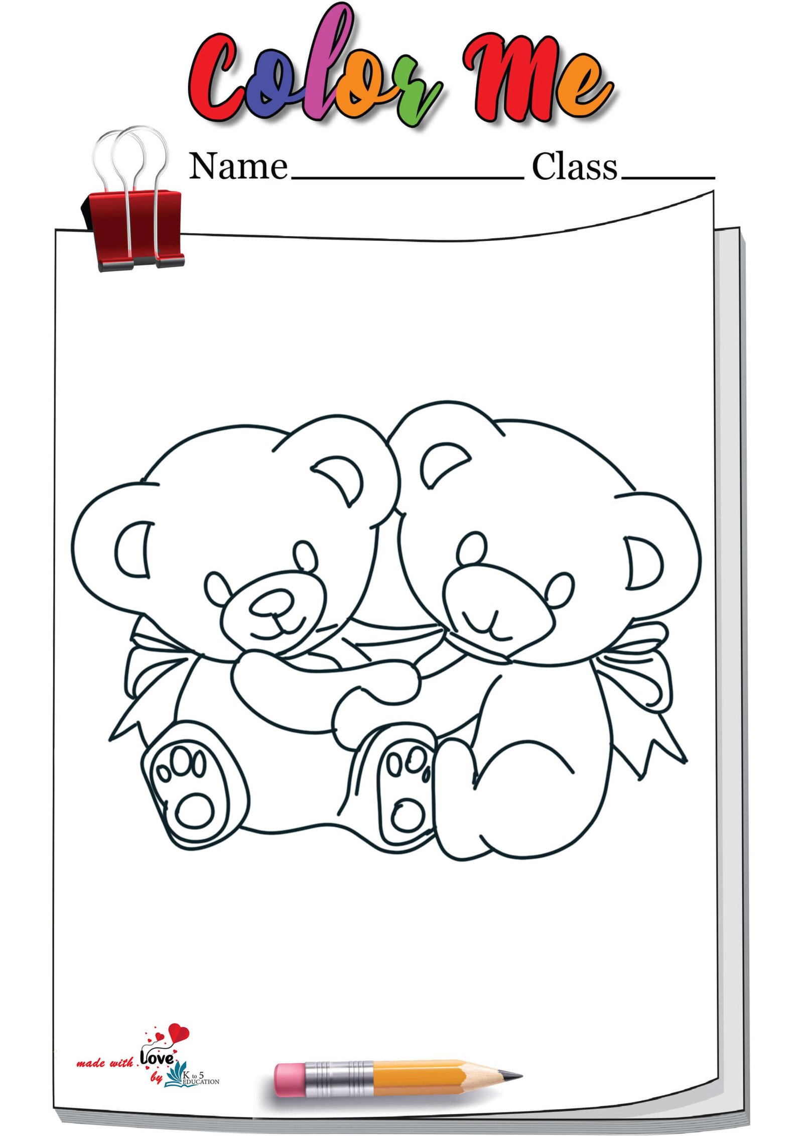 Teddy Bears Coloring Page
