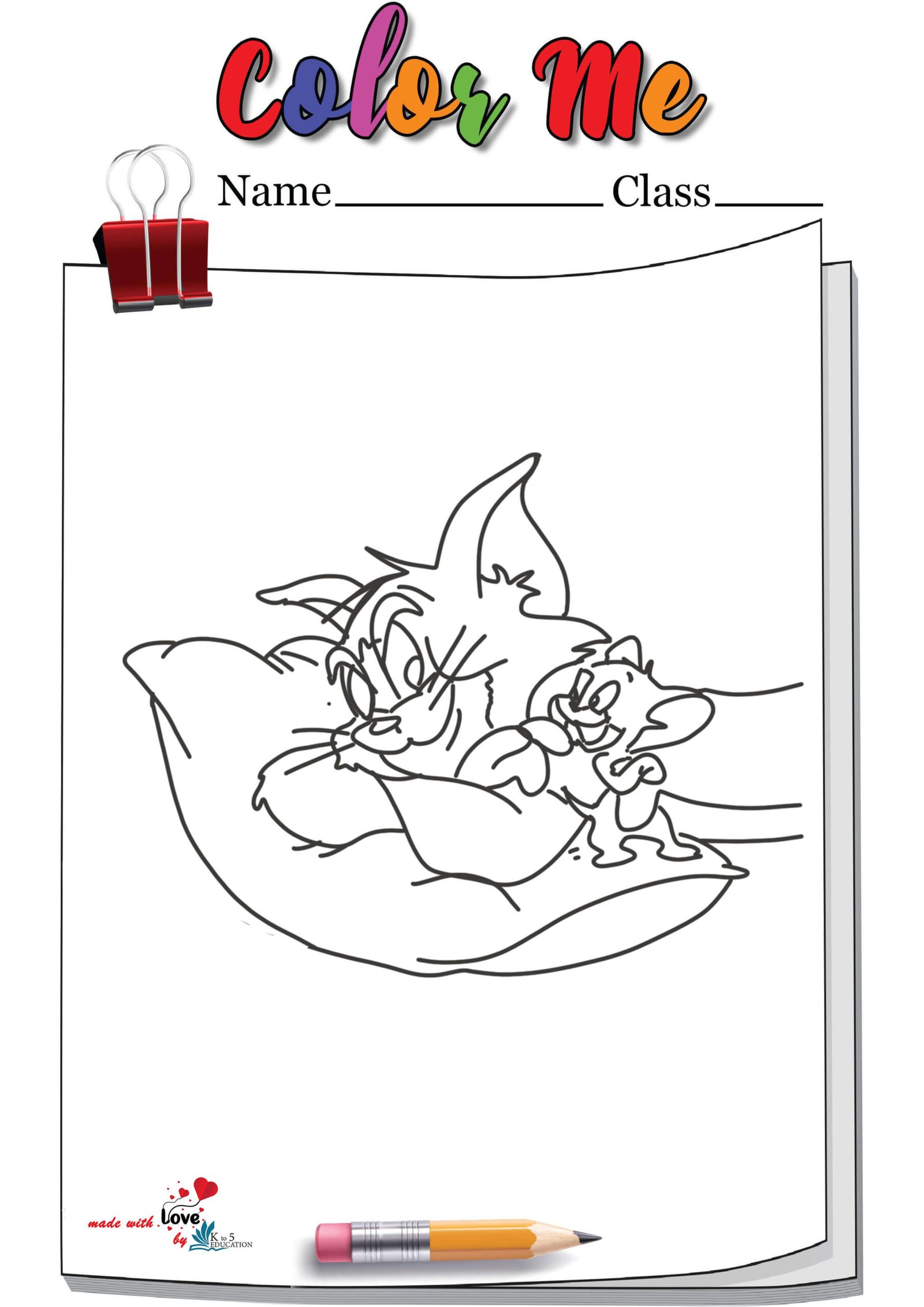 Tom And Jerry Coloring Page Printable