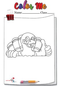Turkey Get Thumps Up Coloring Page