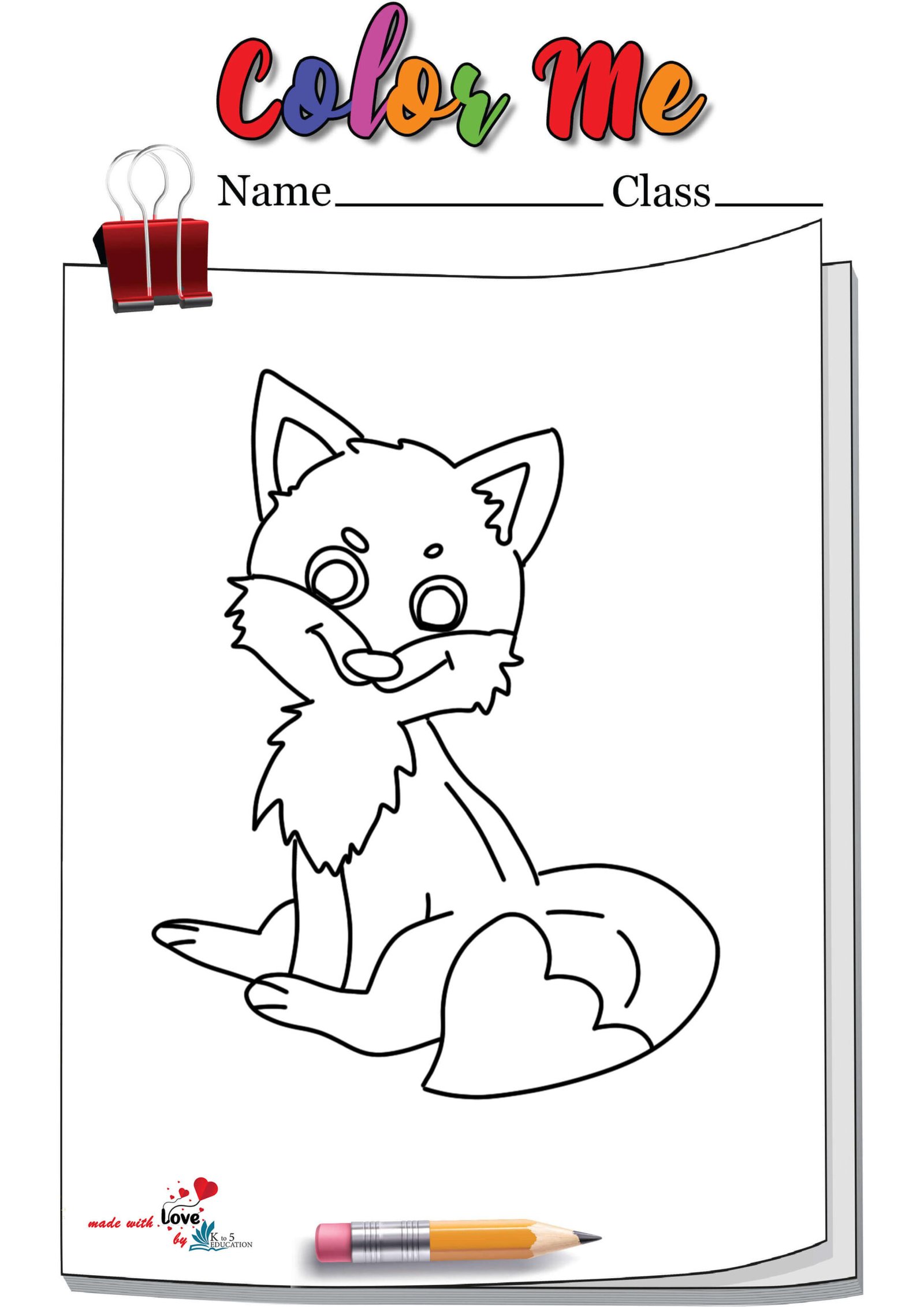 Wise Fox Coloring Page